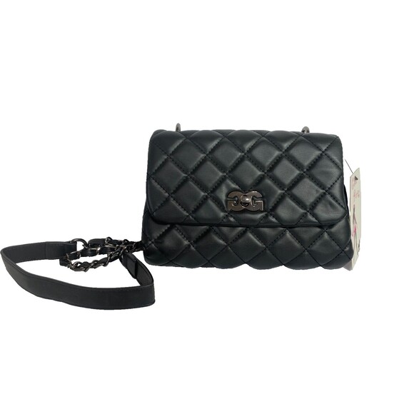 GILDA Paris Black Quilted Messenger/Shoulder Bag/Crossbody NWT $129 - Picture 2 of 6